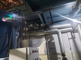 Commercial hotel kitchen line running on 19 kg LPG cylinders